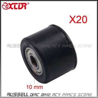 20 Pcs 10Mm Zwarte Ketting Katrol Roller Spanner Voor Gemotoriseerde Dirt Pit Bike Motorfiets Pro Bike Atv Quad Go karts Onderdelen 8mm 20 stk