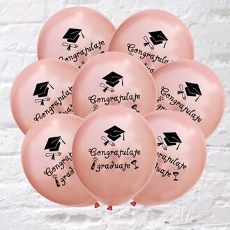 20 Pcs 12 Inch Party Ballonnen Feliciteren Afgestudeerde Brief Ballons Opblaasbare Ballonnen Voor Graduation Party Decoratie (Gold) zilver