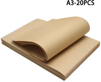 20 Pcs A3 Size Brown Kraft Paper Gift Box And Flower Wrapping Paper Diy Hand Painted Graffiti And Printing Paper Envelope Paper