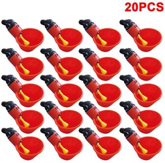 20 Pcs Automatische Kip Drinker Kopjes Gevogelte Drinken Vogel Waterer Coop Systeem