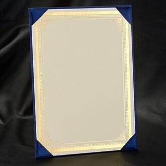 20 Pcs Blank A4 Papier Certificaat Binnenpagina Papier Ivoor Karton Beige Gold Stempelen Zilveren Frame 12K Innerlijke core Afdrukken goud stamping