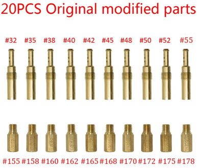 20 Pcs Carburateur Jet Kit Met Langzaam/Pilot Jet Set Vervanging Voor GY6 Cvk