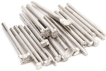 20 Pcs Diy Hand Gesneden Leer Tool Leer Graveren Gereedschap Handgemaakte Craft Leer Printing Tools Set Leer Graveren Gereedschap