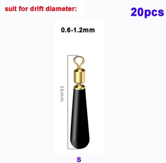 20 Pcs Drift Visdobbers Zetel Koperen Hoofd Rubber Bobber Voor Led Vissen Float Rotatie Boei Seat