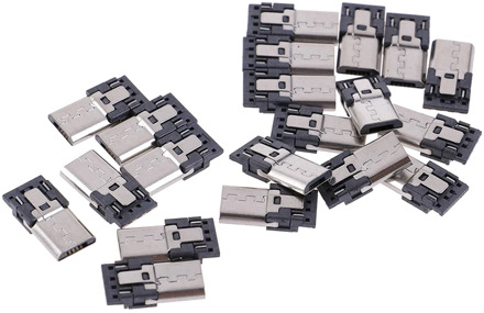 20 pcs/lot 4 Pin Micro USB Connector Jack Tail USB Plug Sockect Terminals Male Connectors