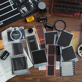 20 pcs/lot Movie Moment Series Decorative Stickers Scrapbooking DIY Note PET film Sticker Flakes Stationary Office Accessorie