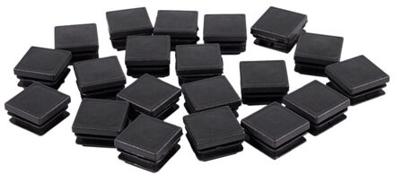 20 Pcs Plastic Vierkante Blanking End Caps Buis Inserts 25Mm X 25Mm