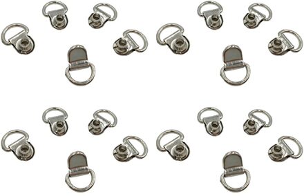 20 Pcs Schoenveter Gespen Boot Lace Haken Voor Klimmen Wandelen Laarzen zilver