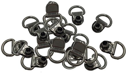 20 Pcs Schoenveter Gespen Boot Lace Haken Voor Klimmen Wandelen Laarzen zwart