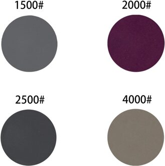 20 Pcs Schuurpapier Nat & Droog 4 Inch 100Mm Diverse Grit Slijpen Schurende Schuurschijf Voor Hout Metalen Meubelen auto Polijsten 1500-4000 Grit