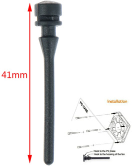 20 Pcs Screw Pin Rivet Rubber PC Fan Noise Absorbtion Fans Anti Vibration Mount silicone screws