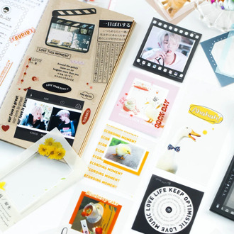 20 Pcs Transparent Photo Frame PET Sticker Scrapbooking Diary Planner DIY Crafts Stationary Stickers School Supplies Decoration