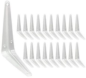 20 Pcs Wandplank Beugel L Beugel Hoek Ondersteuning Ondersteuning, Metalen Aansluiting Hoek Beugel Voor Opknoping, 5X6 Inch