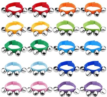 20 Polsen Met Jingle Bells Muziek Ritme Speelgoed, Liep Kleuren, School Instrumenten