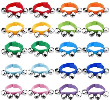 20 Polsen Met Jingle Bells Muziek Ritme Speelgoed, Willekeurige Kleuren, School Instrumenten