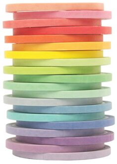 20 Rolls Set Solid Slim Washi Tape Regenboog Zelfklevende Masking Tape Voor Scrapbooking Diy Stationaire Kerstcadeau Decoratie 7.5mm