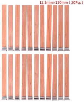 20 Set Houten Kaarsen Lont Met Onderhouder Tab Kaarsenlont Core Voor Diy Kaars Maken Supply Soja Parffin Wax 12.5mm 75Mm 130Mm
