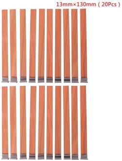 20 Set Houten Kaarsen Lont Met Onderhouder Tab Kaarsenlont Core Voor Diy Kaars Maken Supply Soja Parffin Wax 12.5mm 75Mm 130Mm