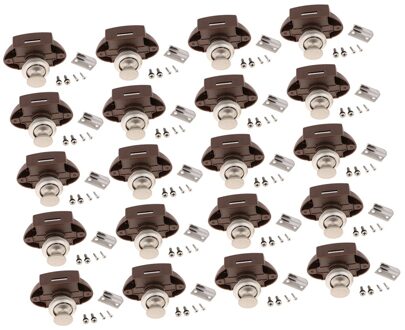 20 Sets Keyless Drukknop Klink 304 Roestvrij Staal Voor Rv Camper Camper Caravan Kast Lock-Parel Nikkel