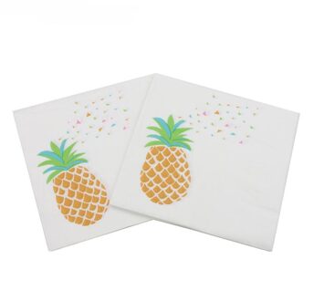 20 Sheets/Pack Servetten Ananas Zachte Feestartikelen Papieren Handdoek Weefsels Voor Bruiloft Verjaardag Festival