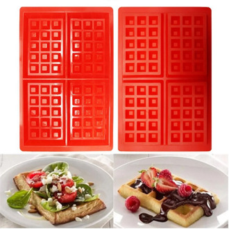 #20 Silicone Mini Waffles Pan Cake Baking Baked Muffin Cake Chocolate Mold Tray DIY Kitchen Accessories Rectangle