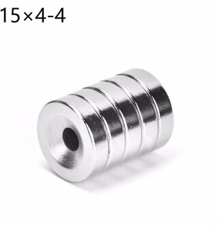 20 stks 15mm x 4mm Sterke N50 Ronde Neodymium Ring Magneten 15*4 Gat 4mm circulaire magneet Permanente magneet 15*4-4
