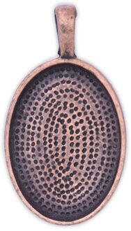 20 stks 18x25mm Antieke Koperen Vergulde Ovale Hanger Lade met bail, cameo hanger blank, hanger bezels, voor sieraden DIY-10092409
