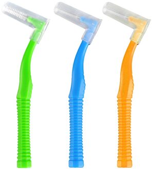 20 stks/doos Dental Orthodontische 7 Vorm Interdentale Borstels Vormen Tussen Tanden-Bretels Tandenborstel Oral Care Tooth cleaning Tools groen