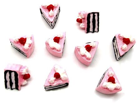 20 stks Hars Roze Broodjes Decoratie Ambachten Plaksteen Cabochon Scrapbooking Fit Phone Embellishments Kralen Diy Accessoires