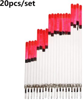 20 Stks/pak Clear Visdobbers Licht Gewicht Drijvende Stem Tubes Kits Goede Stabiliteit Visdobbers Visgerei Accessoires