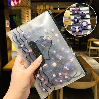 20 Stks/pak Knoop Rubber Band Rope Paardenstaart Houder Bloemen Elastische Scrunchies Snoep Ringen Tie Gum Meisjes Partij Haar Accessoires cyaan