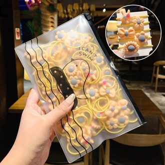 20 Stks/pak Knoop Rubber Band Rope Paardenstaart Houder Bloemen Elastische Scrunchies Snoep Ringen Tie Gum Meisjes Partij Haar Accessoires Geel