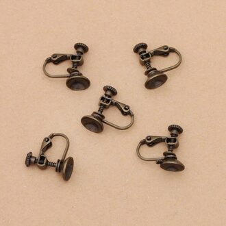 20 Stks/partij 14*17Mm Metalen Koper Clip Oorbel Geen Doorstoken Oorbellen Haak Diy Sieraden Maken Accessoris antiek bronzen