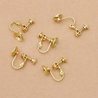 20 Stks/partij 14*17Mm Metalen Koper Clip Oorbel Geen Doorstoken Oorbellen Haak Diy Sieraden Maken Accessoris gouden kleur