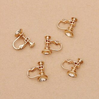 20 Stks/partij 14*17Mm Metalen Koper Clip Oorbel Geen Doorstoken Oorbellen Haak Diy Sieraden Maken Accessoris KC gouden kleur