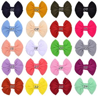 20 Stks/partij 4.7 Inches Seersucker Wafel Hair Bows Voor Kinderen Meisjes Solide Boutique Haar Clip Handgemaakte Haarspelden Haar Accessoires 1