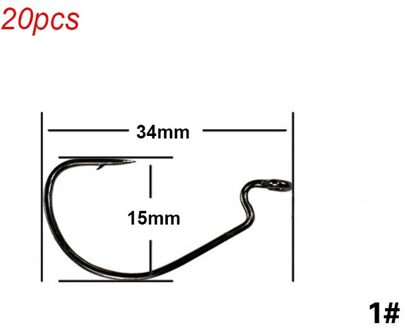 20 stks/partij Brede opening Texas vishaken offset vishaak5/0 # -6 # zachte biat kunstaas vissen anzuelos de pesca mar vishaakset Bordeaux