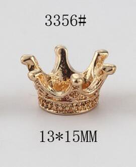 20 Stks/partij Goud Kleur Plated Koperen 3D Princess Crown Charms Hanger Voor Sieraden Maken Diy Handgemaakte Armband Bevindingen Craft Z620 02