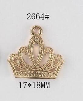 20 Stks/partij Goud Kleur Plated Koperen 3D Princess Crown Charms Hanger Voor Sieraden Maken Diy Handgemaakte Armband Bevindingen Craft Z620 06