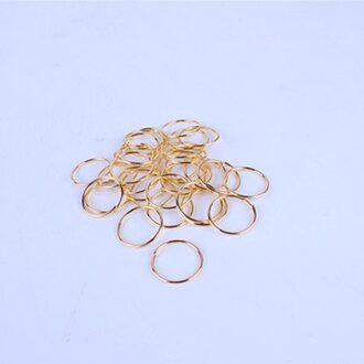20 Stks/partij Gouden/Zilveren Haar Vlecht Dreadlock Kraal Manchet Clip Braid Hoop Cirkel Ca. 14Mm Binnenste Gat goud 20stk