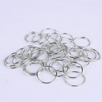 20 Stks/partij Gouden/Zilveren Haar Vlecht Dreadlock Kraal Manchet Clip Braid Hoop Cirkel Ca. 14Mm Binnenste Gat zilver 20stk