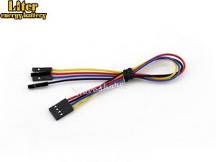 20 stks/partij Jumper Draad 4-pin om Gescheiden Pins 4 pin Vrouwelijke Connector in Een End Gescheiden in Andere end Pitch 2.54mm Kleur Kabel