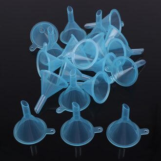 20 Stks/partij Kleine Plastic Voor Parfum Diffuser Fles Mini Vloeibare Olie Trechters Lab Gereedschap blauw