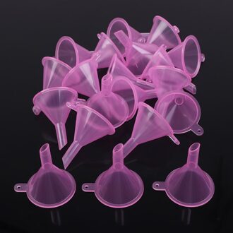 20 Stks/partij Kleine Plastic Voor Parfum Diffuser Fles Mini Vloeibare Olie Trechters Lab Gereedschap roze