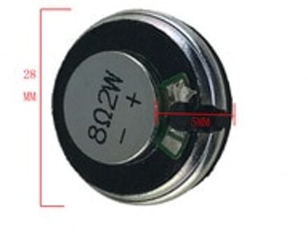(20 stks/partij) mini speaker 2 W 8 Ohm 8R 8Ohm Luidsprekers diameter 28 MM dikte 6 MM kleine hoorn