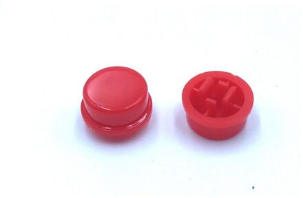20 Stks/partij Ronde Tactiele Knop Caps Voor 12*12*7.3 Mm Tact Schakelaars 5 Kleuren Switch Cap 12X12X7.3 Mm A24 Switch Knop Cap Rood