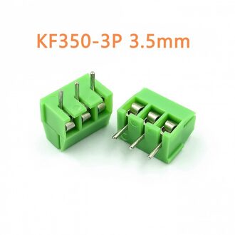 20 Stks/partij Schroef 5.08Mm 3.5Mm Straight Pin Pcb Screw Blokaansluiting KF301-2P KF301-3P KF350-2P KF350-3P Schroef Terminal KF350-3P groen