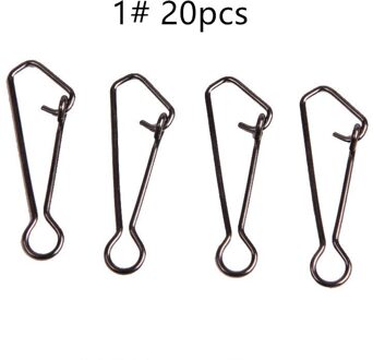 20 Stks/partij Vissen Connector Rvs Vissen Wartels Snaps Vishaak Zee Oceaan Swivel Rolling Snap 1