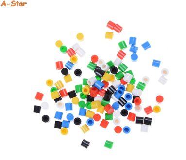 20 Stks/partij Willekeurige Kleur Tactiele Knop Caps Plastic Cap Hoed Voor 6*6 Tactile Drukknop Deksel Deksel