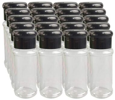 20 Stks/set 100Ml Spice Zout Peper Shakers Zwart Kruiden Jar Kan Peper Fles Barbecue Specerij Keuken Gadget Tool